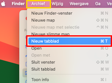 Nieuw tabblad